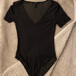 Black Body Con Body Suit Forever 21